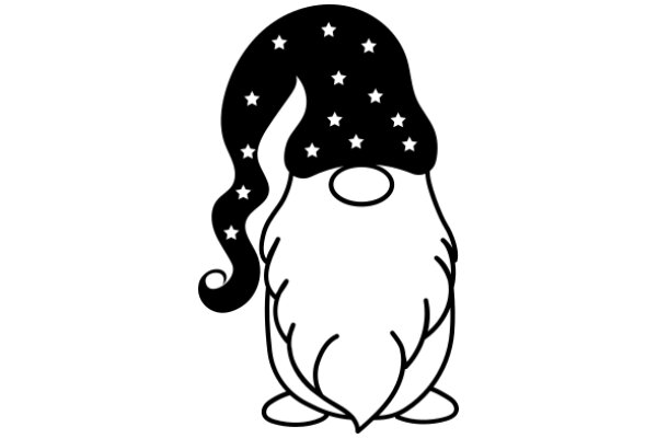 Whimsical Illustration of a Wizard's Hat with Stars