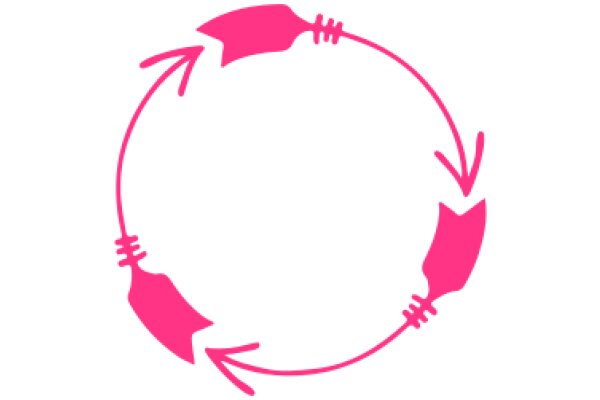 Vibrant Pink Loop with Arrows and Hooks