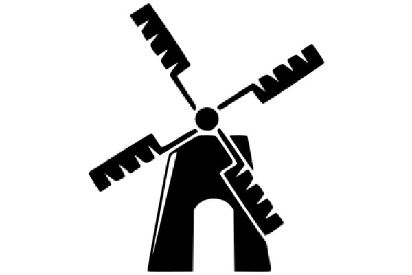 Stylized Windmill Icon in