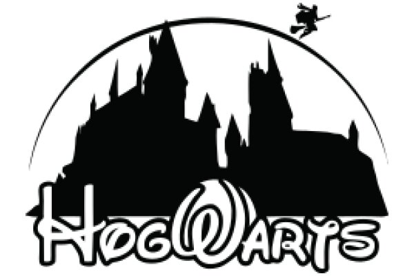 A Silhouette of a Castle and a Wizard's Hat, Emblazoned with the Words 'Hogwarts' and 'Hogwarts'.