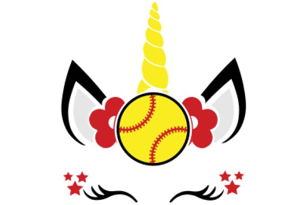 Whimsical Unicorn Logo with a Baseball Theme