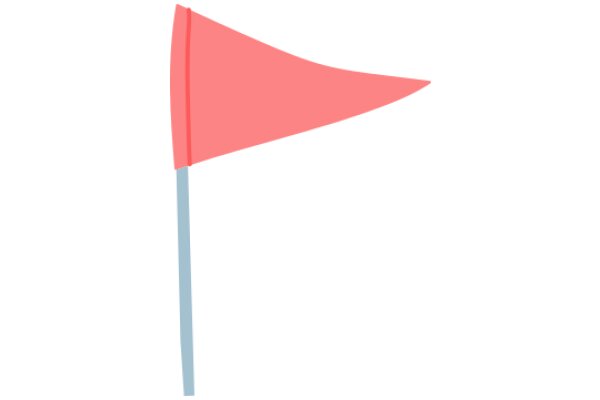 A Solid Pink Flag with a Blue Pole