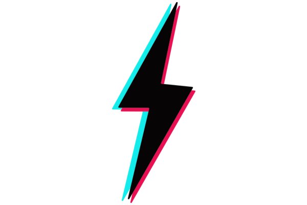 Vibrant Digital Art: A Stylized Lightning Bolt