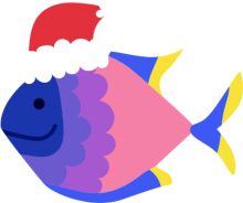 A Festive Fish: A Holiday-Themed Illustration