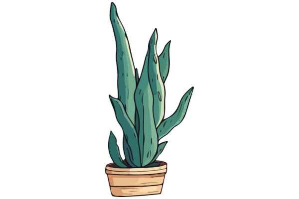 A Whimsical Illustration of a Plant in a Pot