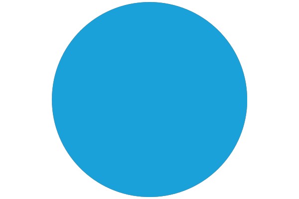 A Solitary Blue Circle Against a White Background