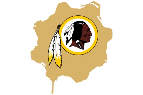 Washington Redskins Logo with Yellow Feathers