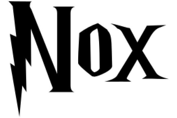 Stylized Logo of the Name 'Nox' with a Lightning Bolt Design