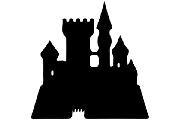 Silhouette of a Castle and Its Towers