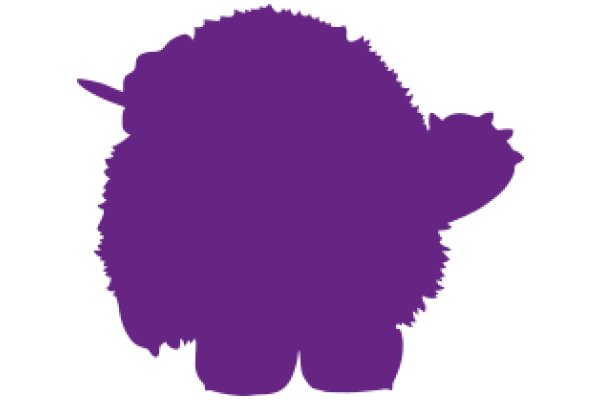 A Purple Silhouette of a Fuzzy Creature