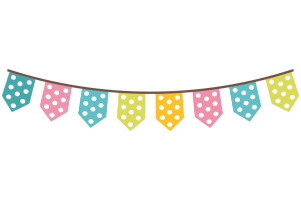 Colorful Polka Dot Banner with Flags