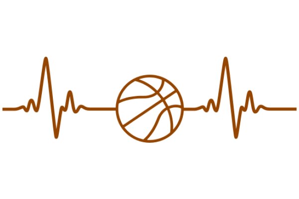 A Digital Basketball Heartbeat Graphic