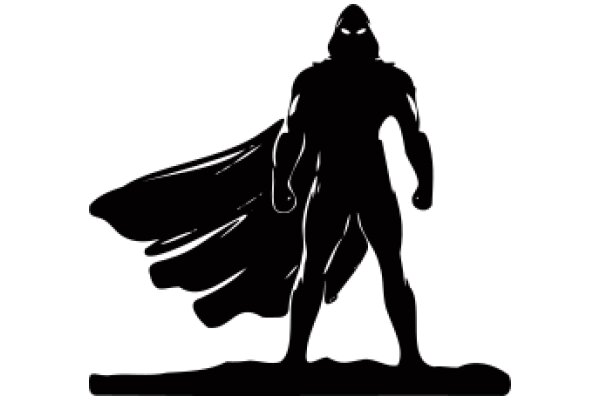 Silhouette of a Superhero in Flight