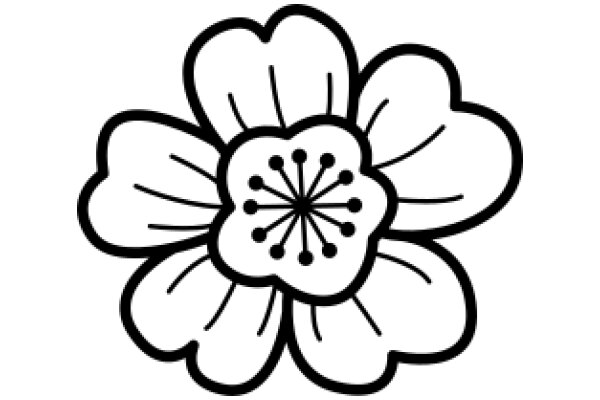 Stylized Flower with a Center of Circles