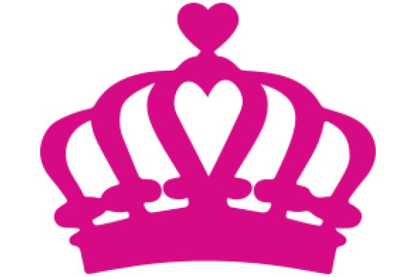 Pink Crown with Heart Symbol