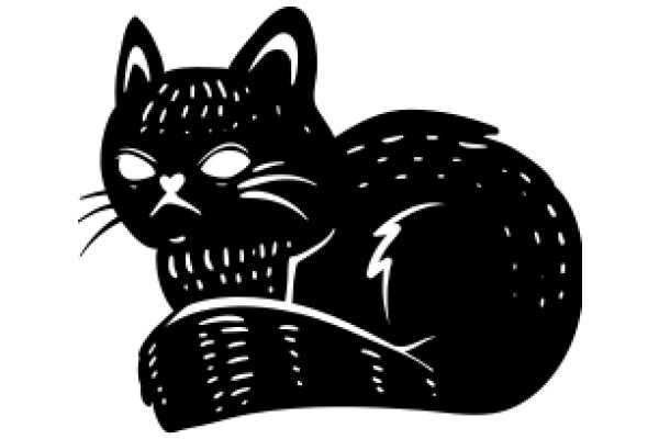 A Black Cat Illustration