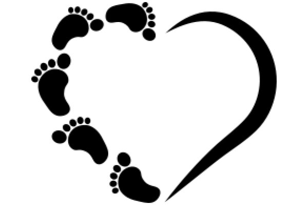 Footprints Forming a Heart