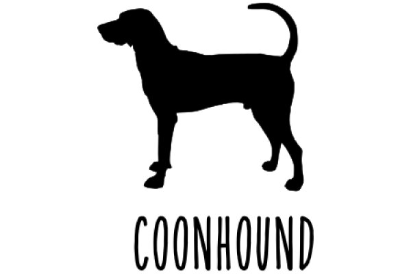 Coonhound Silhouette with Text