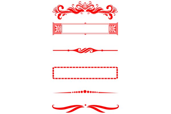 A Collection of Red Decorative Elements