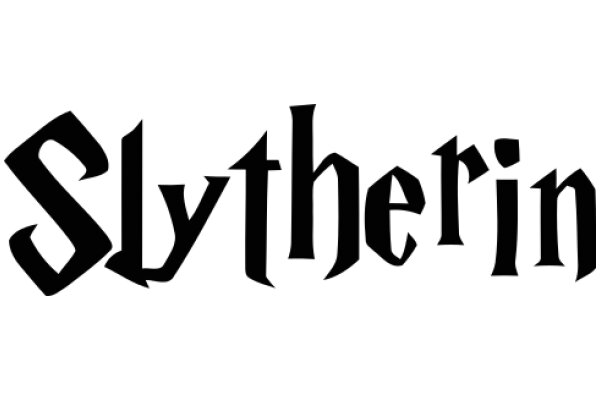 Stylized Logo of the Name 'Slytherin' in Gothic Font