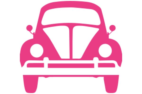 Vintage Pink Volkswagen Beetle Icon