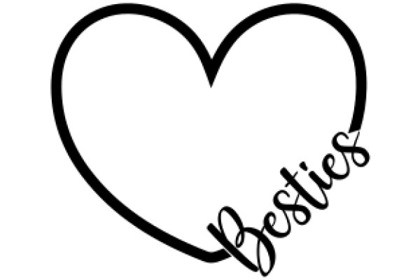 Logo of 'Besties' with a Heart Shape