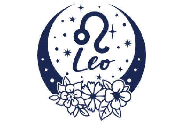 Astrological Logo: Leo with Flower Accent