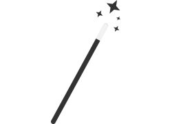 A Stylish Illustration of a Star-Studded Cocktail Stirrer