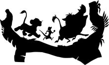 A Silhouette of a Playful Scene with Animals