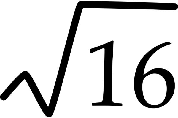 Mathematical Symbol for the Number 16