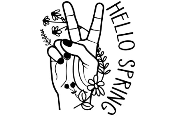 Hello Spring: A Hand-Drawn Greeting Card