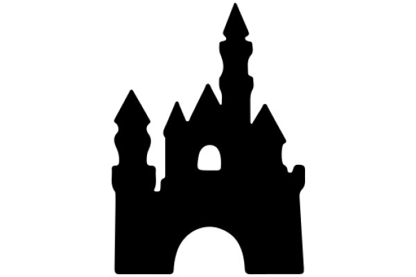 Silhouette of a Castle and Two Towers