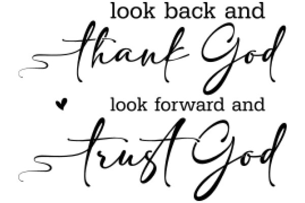 Inspirational Quote: Look Back, Thank God, Look Forward, Trust God