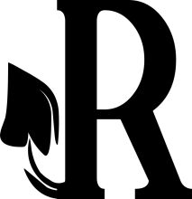 A Graphic Design of the Letter 'R' with a Stylized Horse Silhouette