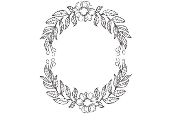 Elegant Floral Wreath: A Artwork