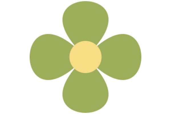 Vibrant Flower Symbol with a Yellow Center