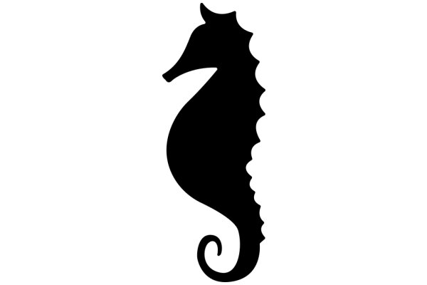 Stylized Black Silhouette of a Horse's Head