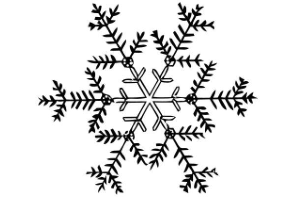 Monochrome Snowflake Artwork