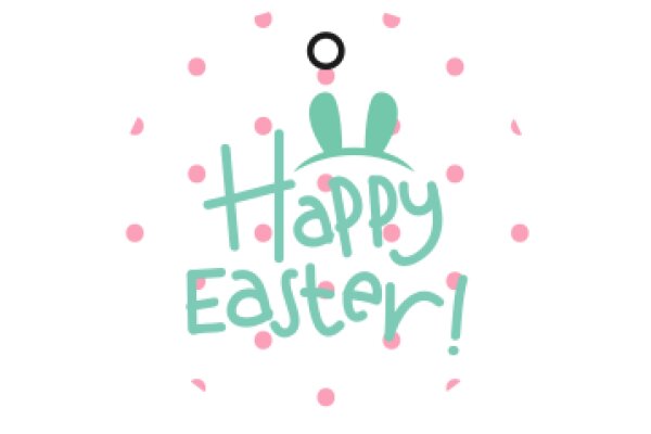 Happy Easter! Celebrate with a festive message and a playful bunny design.