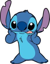 Stylized Animation of Lilo & Stitch Character, Stitch, in a Playful Pose