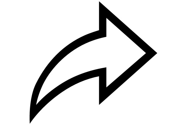 A Simple Black Arrow on a White Background