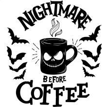 Nightmare Before Coffee: A Darkly Themed Coffee Mug