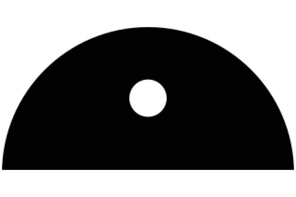 A Solid Black Shape with a Circle at the Top