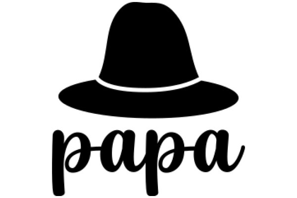 Stylish Black Fedora Hat with Papa Inscription