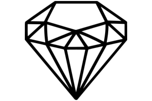 Stylized Diamond Icon with Geometric Design