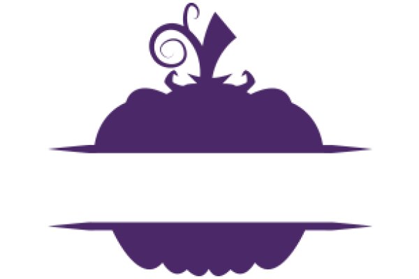 Stylized Purple Fruit with a Swirl Design