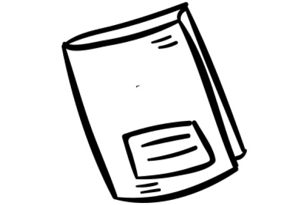 A Simple Line Drawing of a Book