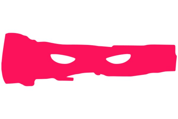 Vivid Pink Mask on a White Background