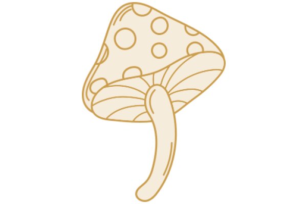 A Delightful Illustration of a Mushroom with a Stem