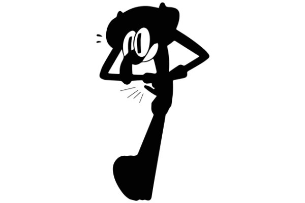 A Silhouette of a Character with a Surprised Expression